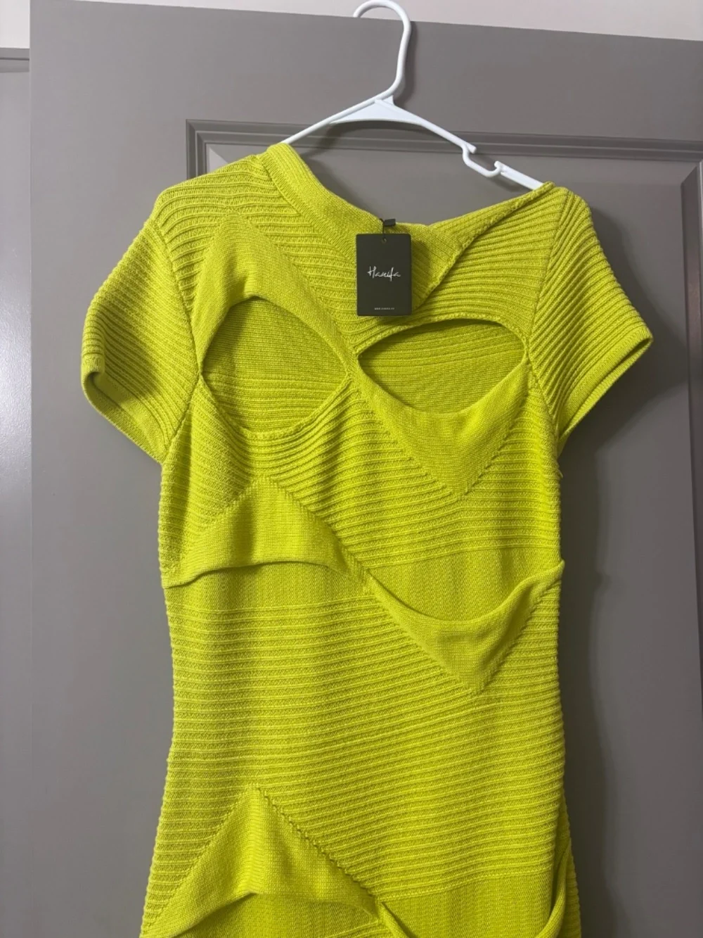 Hanifa Taliah Knit Dress-Green - Picture 3 of 4